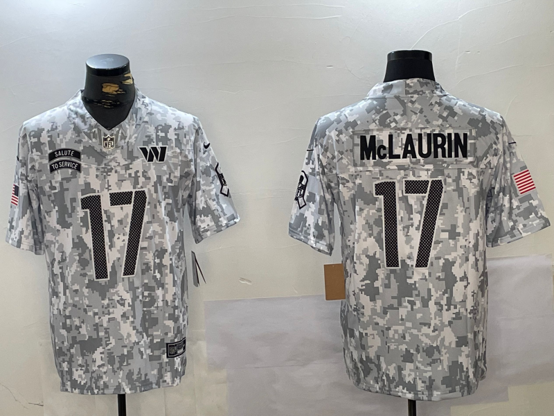 Men's Washington Commanders Terry McLaurin #17 Arctic Camo 2024 Salute to Service Limited Jersey
